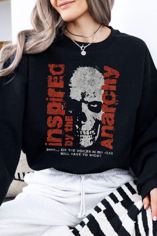 Punk Rebel Halloween Fleece Sweatshirt - Demented Sisters