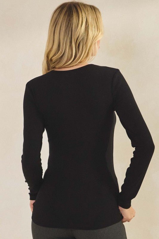 Pure Comfort Viscose Ribbed Long Sleeve Top - Demented Sisters
