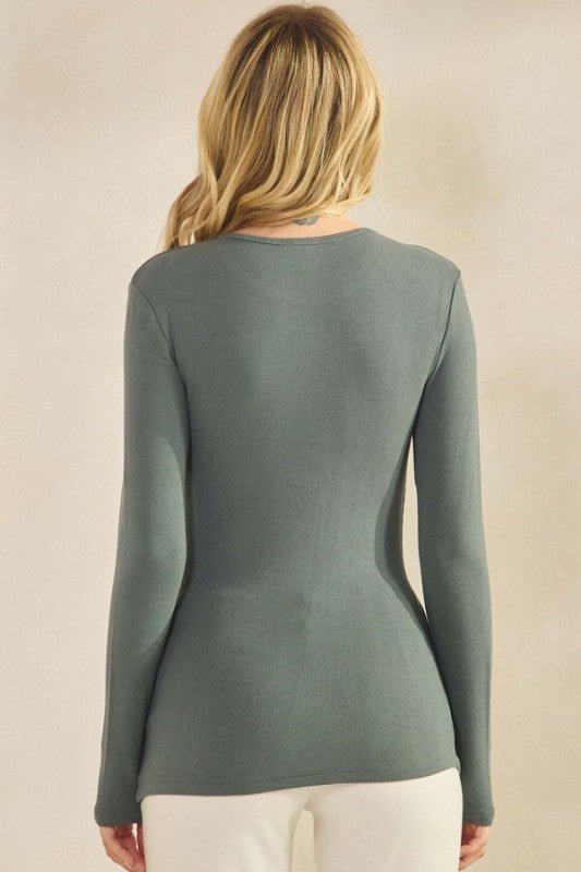 Pure Comfort Viscose Ribbed Long Sleeve Top - Demented Sisters