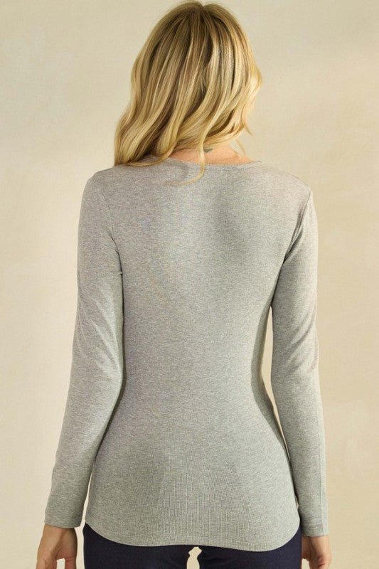 Pure Comfort Viscose Ribbed Long Sleeve Top - Demented Sisters