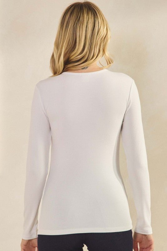 Pure Comfort Viscose Ribbed Long Sleeve Top - Demented Sisters