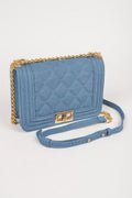 Quilted Denim Crossbody Bag - Demented Sisters