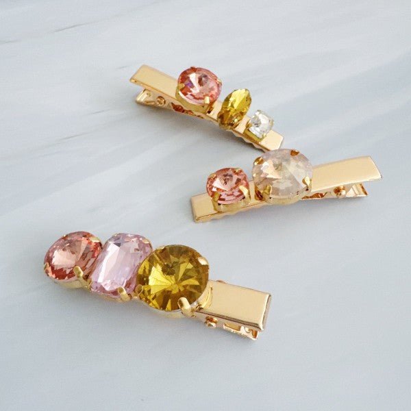 Radiant Gem Hair Clip Set – Luxe Sparkle Edition - Demented Sisters