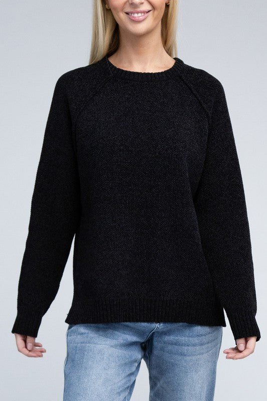 Raglan Chenille Sweater - Demented Sisters