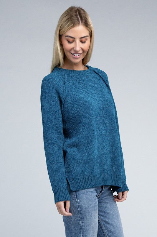 Raglan Chenille Sweater - Demented Sisters