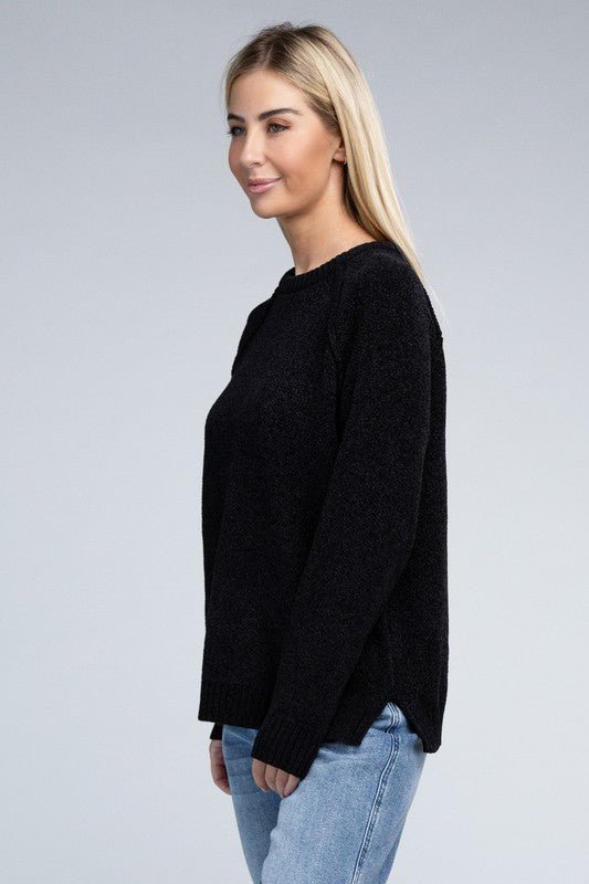 Raglan Chenille Sweater - Demented Sisters