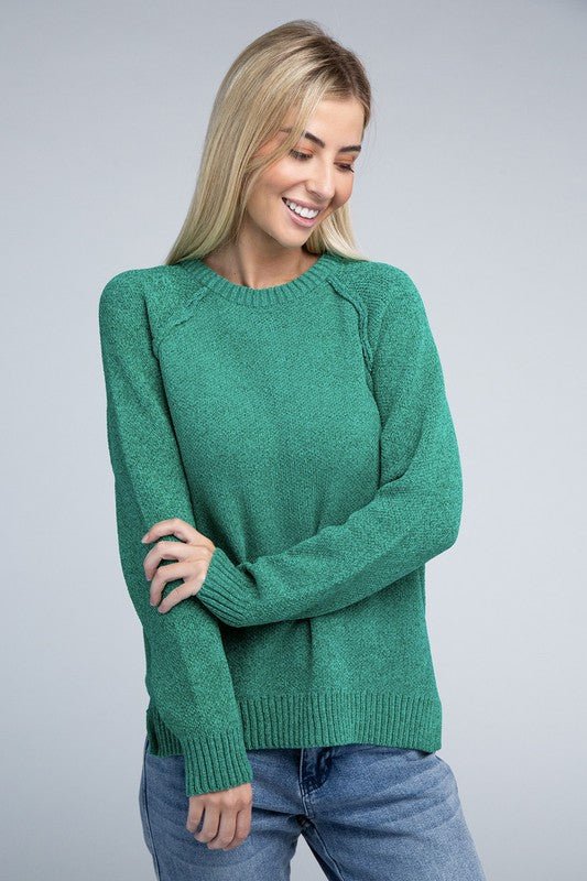 Raglan Chenille Sweater - Demented Sisters
