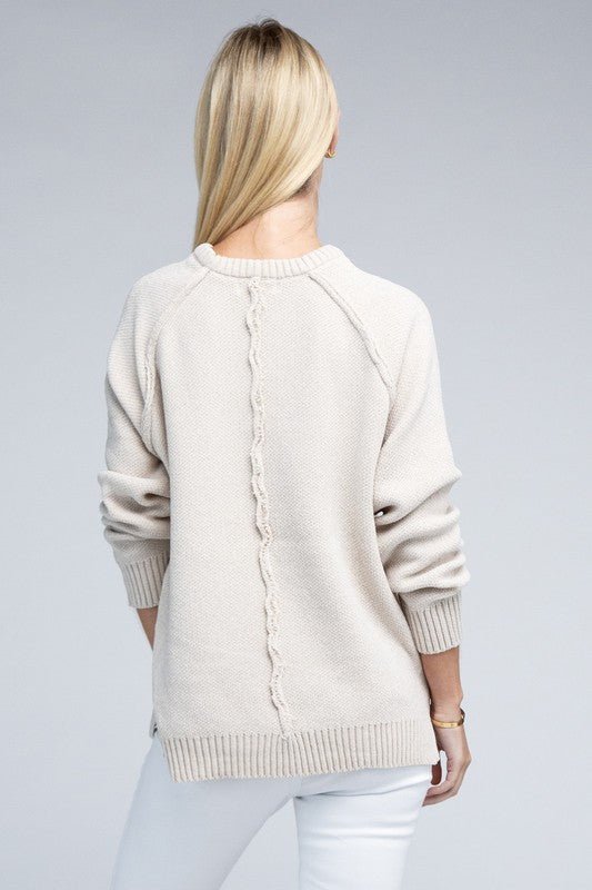 Raglan Chenille Sweater - Demented Sisters