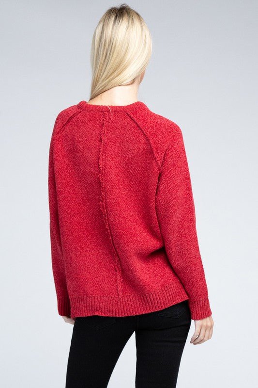 Raglan Chenille Sweater - Demented Sisters