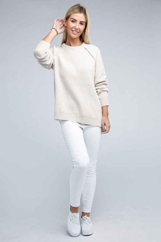 Raglan Chenille Sweater - Demented Sisters