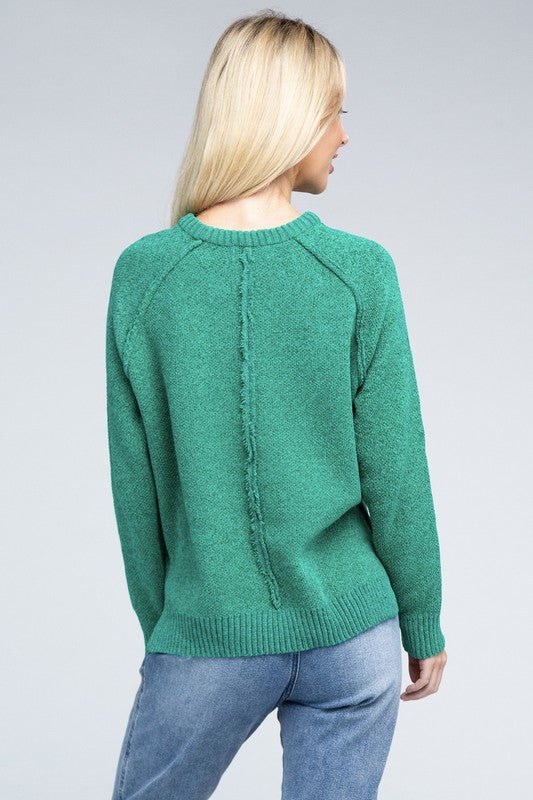 Raglan Chenille Sweater - Demented Sisters