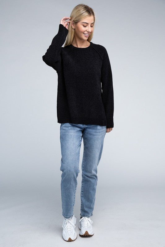 Raglan Chenille Sweater - Demented Sisters