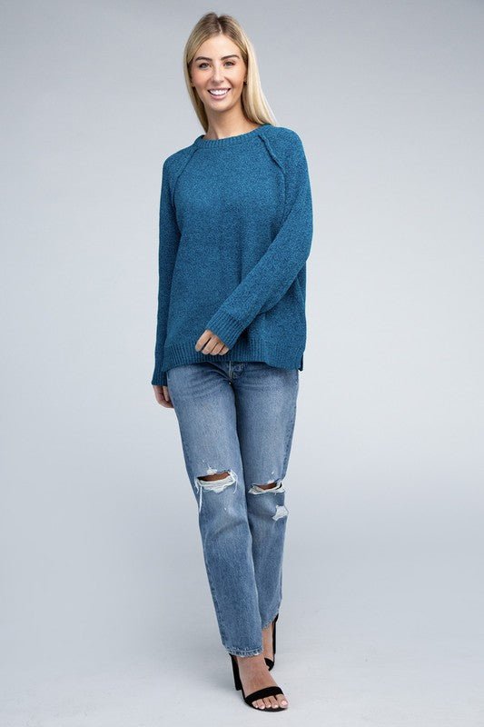 Raglan Chenille Sweater - Demented Sisters
