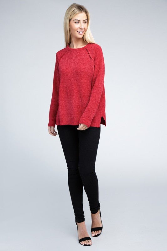 Raglan Chenille Sweater - Demented Sisters