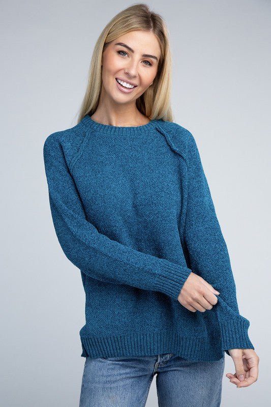 Raglan Chenille Sweater - Demented Sisters