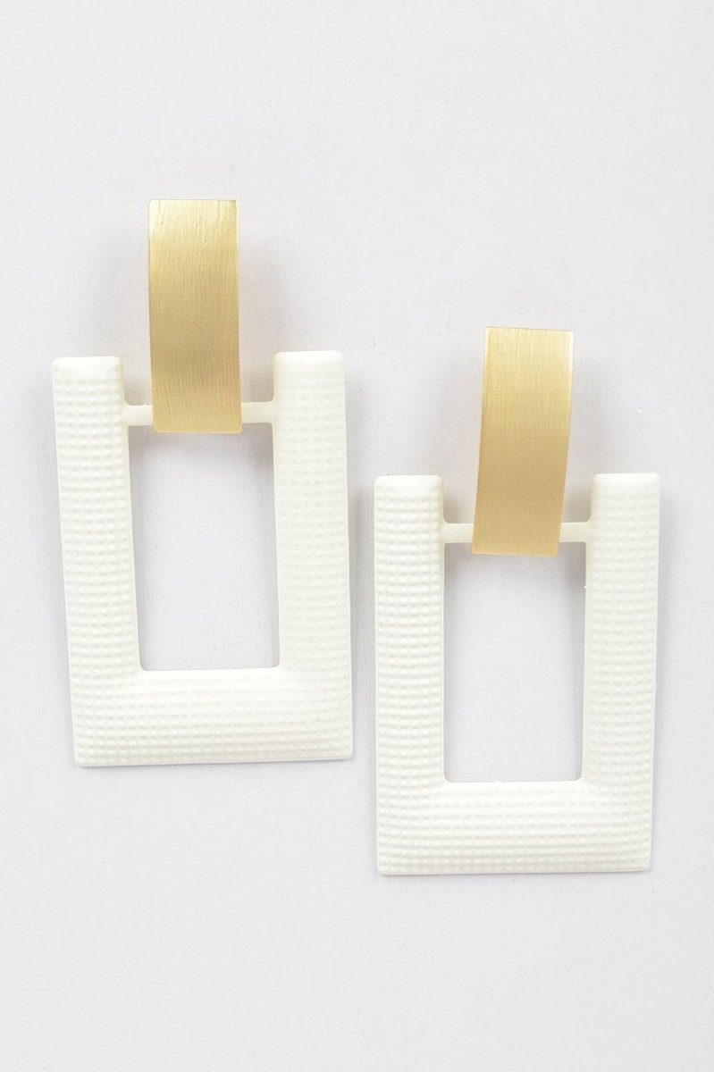 Rectangle Shape Drop Earring - Demented Sisters