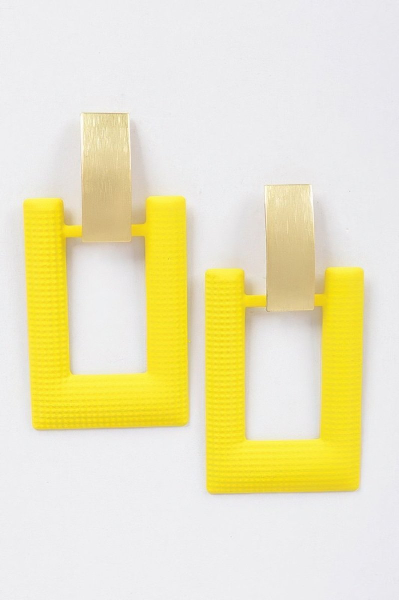 Rectangle Shape Drop Earring - Demented Sisters