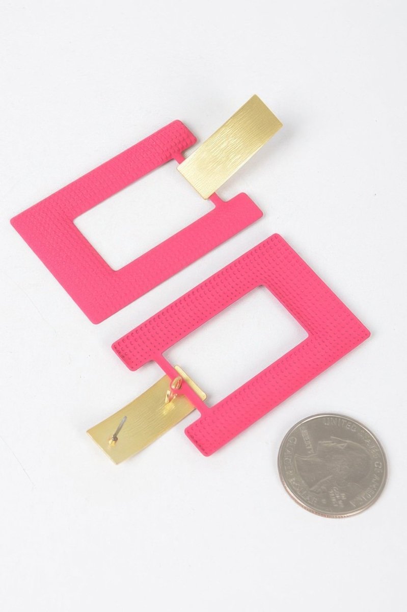 Rectangle Shape Drop Earring - Demented Sisters