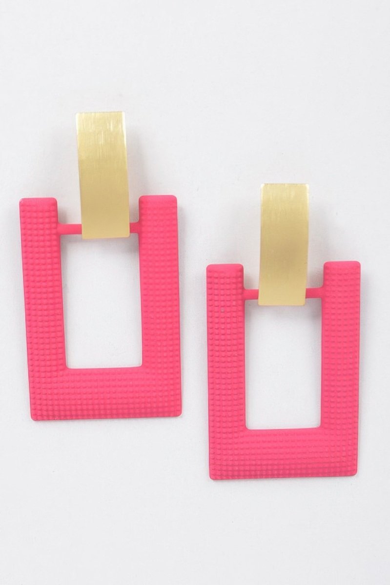 Rectangle Shape Drop Earring - Demented Sisters