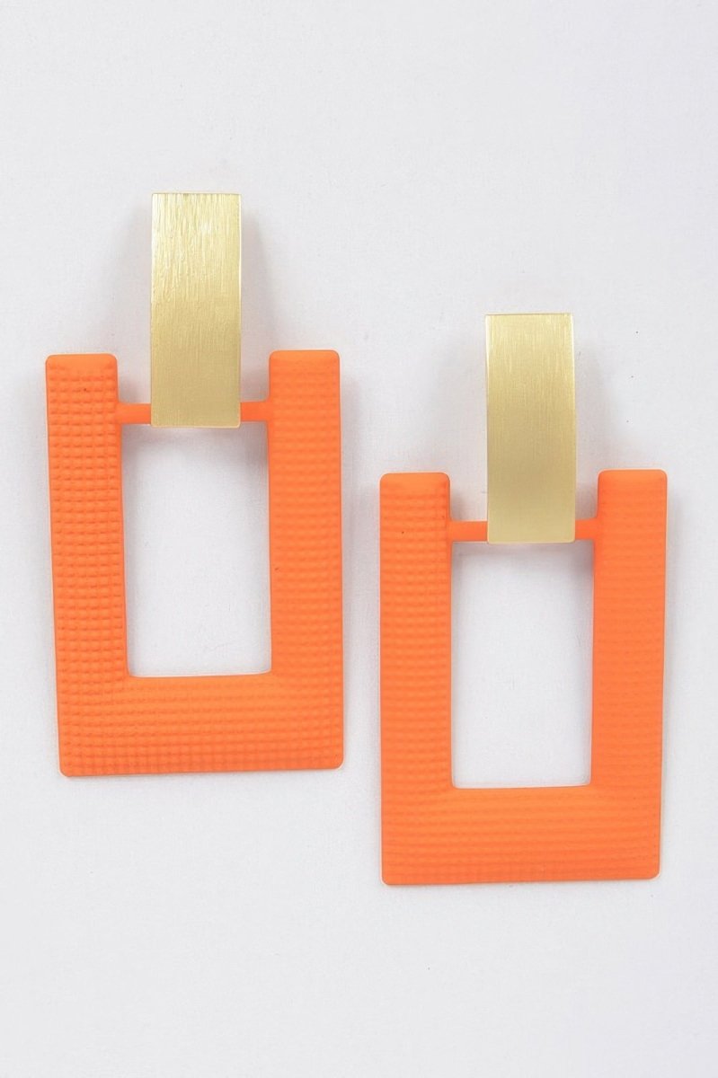 Rectangle Shape Drop Earring - Demented Sisters