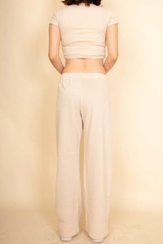 Relaxed Fit Top and Wide - Leg Pants Set - Demented Sisters