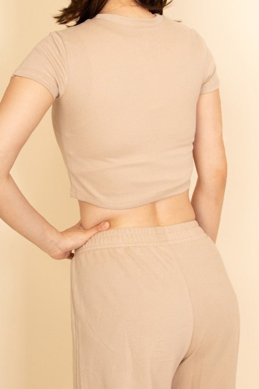 Relaxed Fit Top and Wide - Leg Pants Set - Demented Sisters