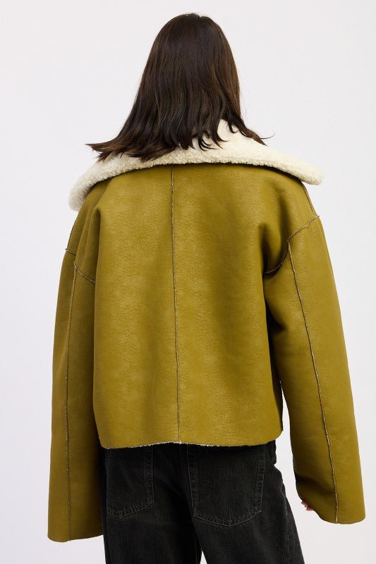 REVERSIBLE SUEDE SHEARLING JACKET - Demented Sisters