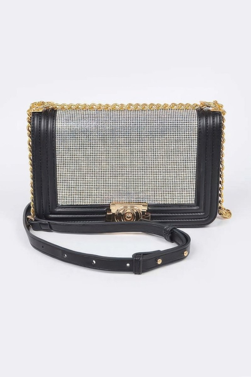 Rhinestone Crossbody Bag - Demented Sisters