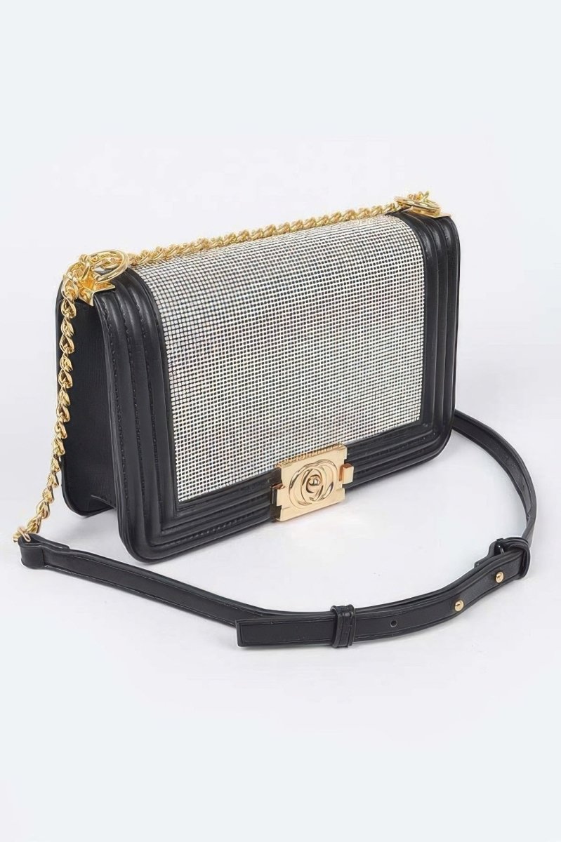 Rhinestone Crossbody Bag - Demented Sisters