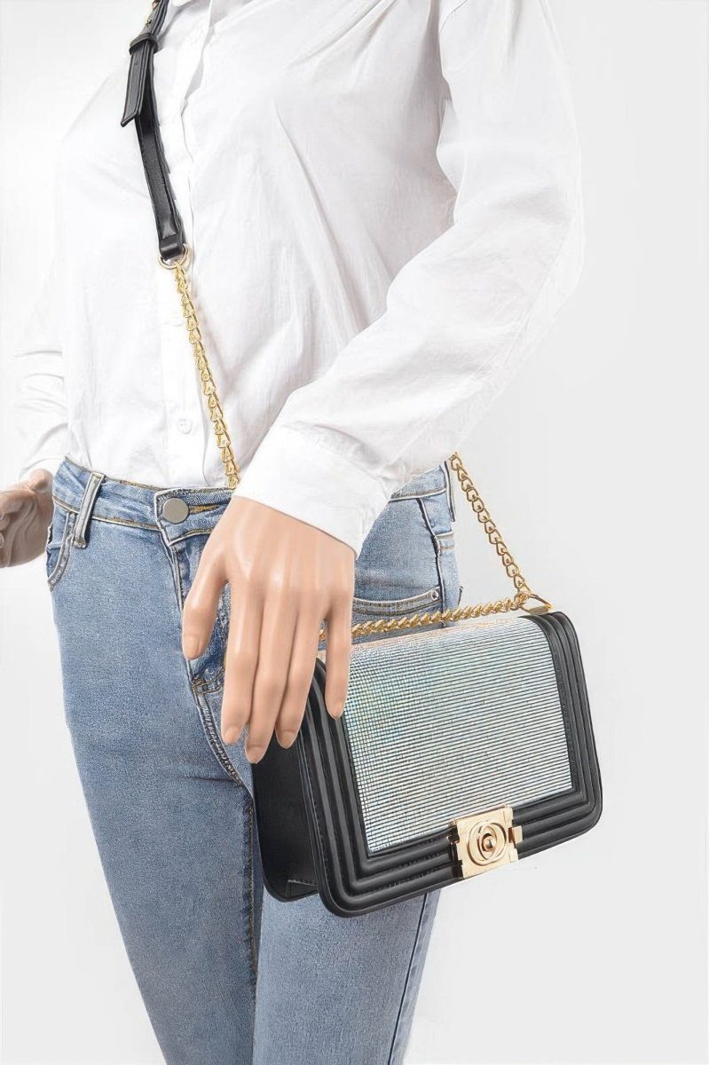 Rhinestone Crossbody Bag - Demented Sisters