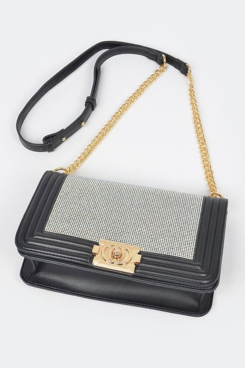 Rhinestone Crossbody Bag - Demented Sisters