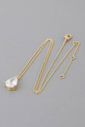 Rhinestone Teardrop Pendant Necklace - Demented Sisters