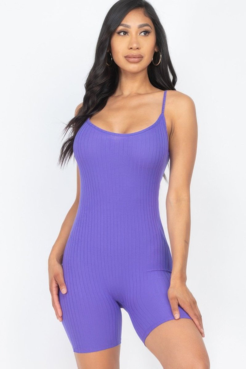 Ribbed Bodycon Romper - Demented Sisters