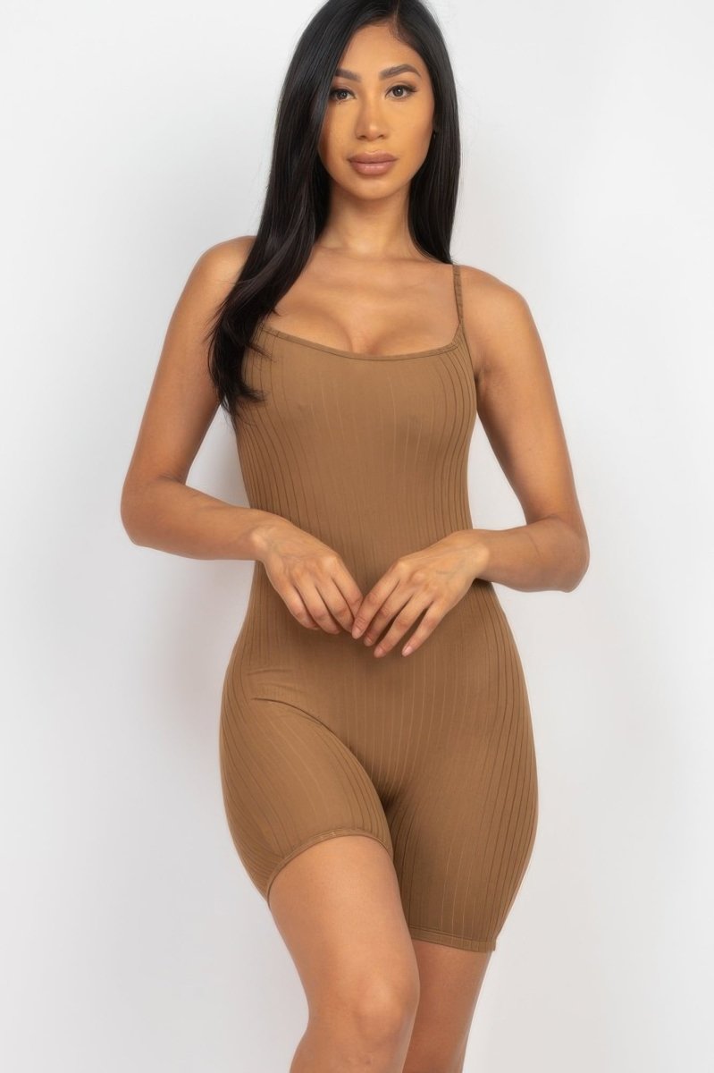 Ribbed Bodycon Romper - Demented Sisters