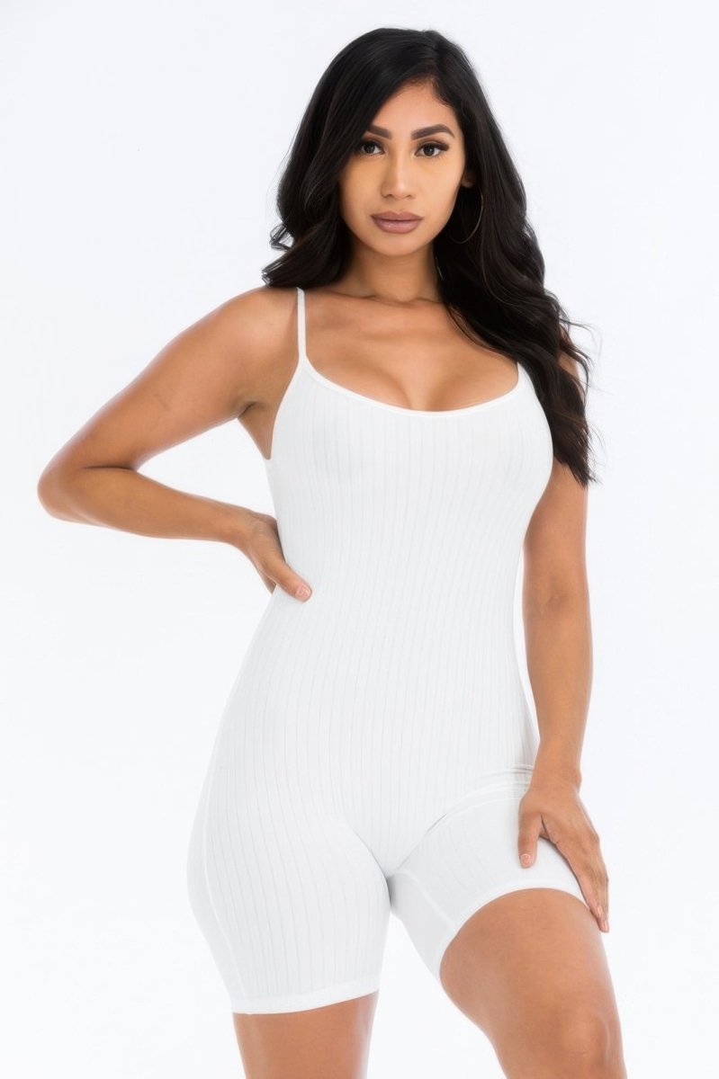 Ribbed Bodycon Romper - Demented Sisters