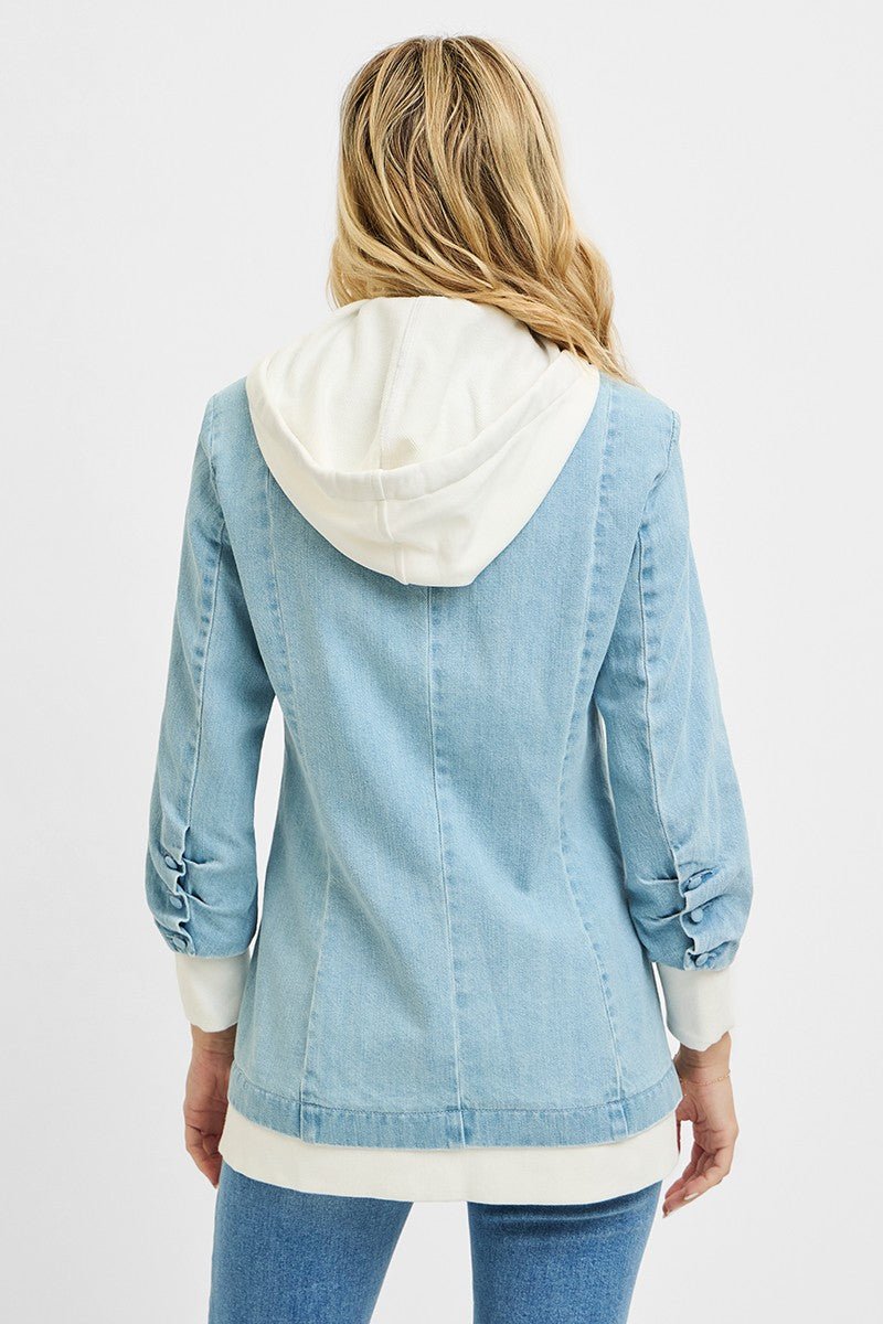 RISEN One Button Blazer with Hoodie Jacket - Demented Sisters