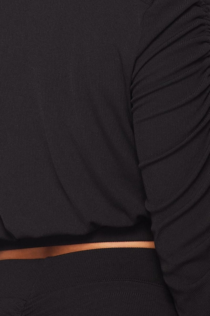 Ruched Long Sleeve And Skirt Set - Demented Sisters
