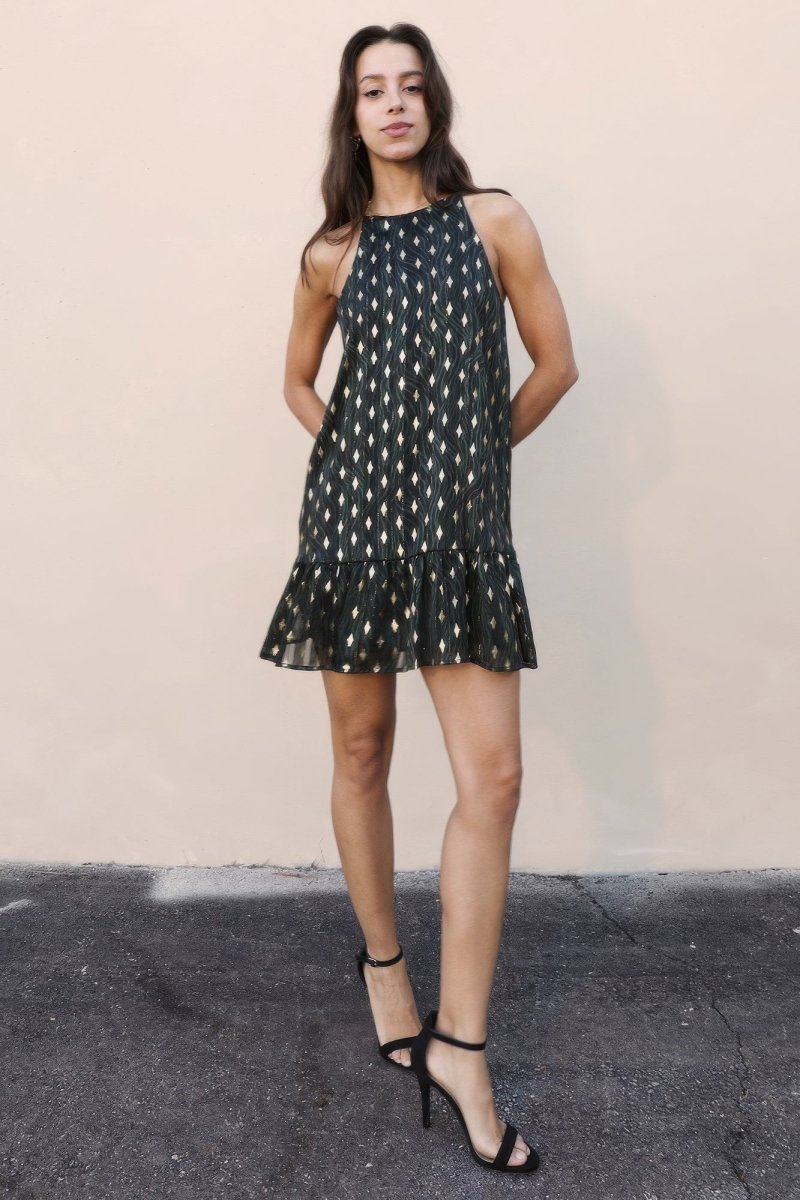Sacred Tree Ruffle Bottom Dress - Demented Sisters
