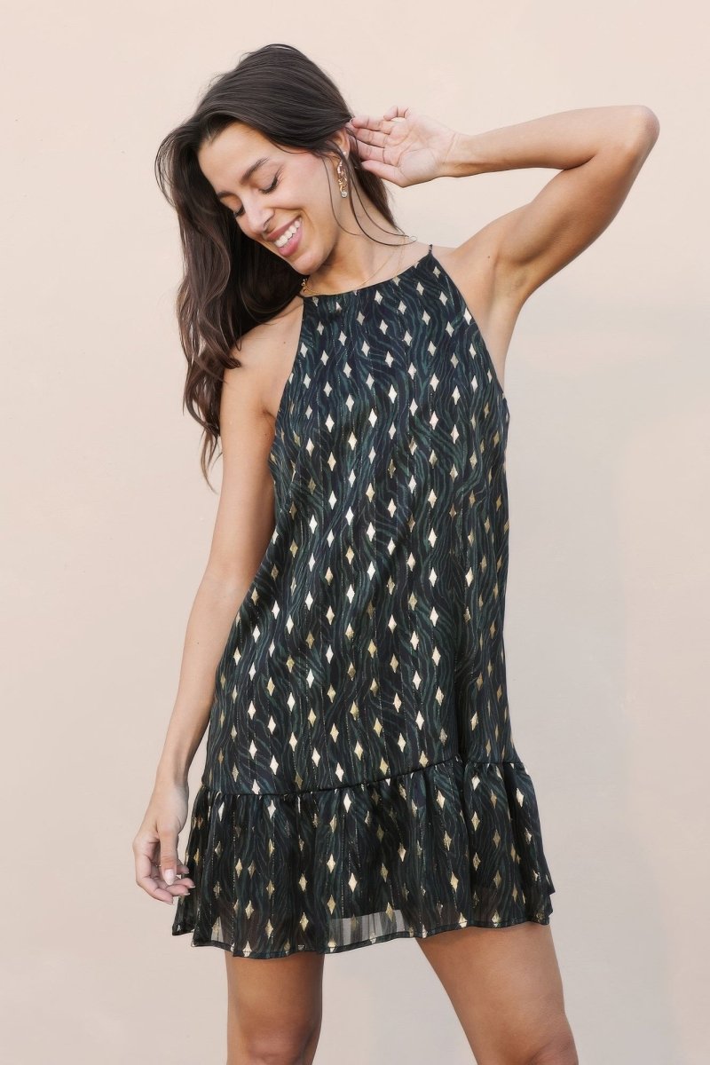 Sacred Tree Ruffle Bottom Dress - Demented Sisters