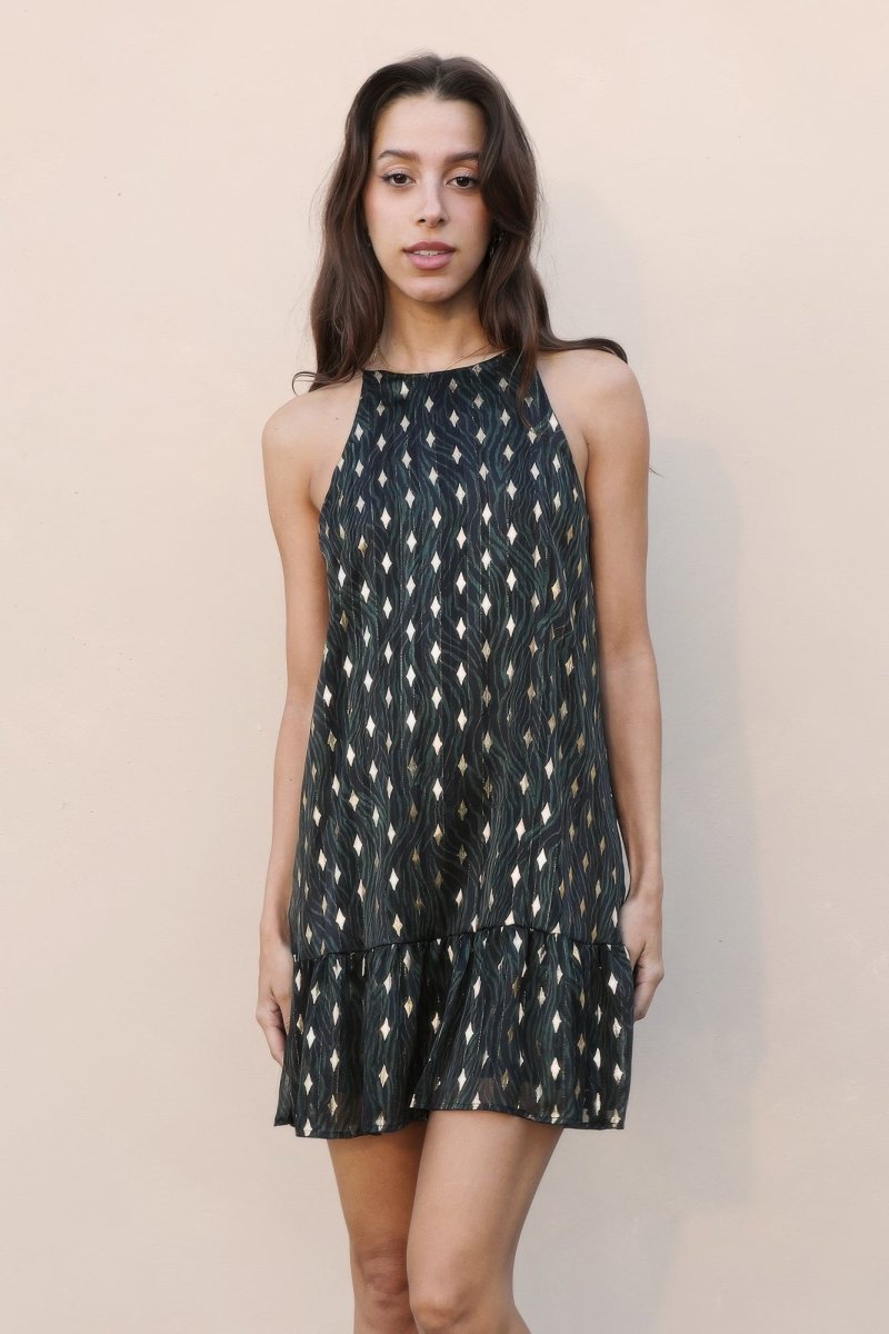 Sacred Tree Ruffle Bottom Dress - Demented Sisters