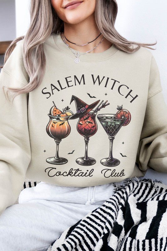 Salem Witch Cocktail Club Halloween Sweatshirt - Demented Sisters