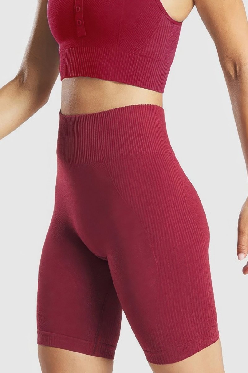Seamless Solid Yoga Shorts - Demented Sisters