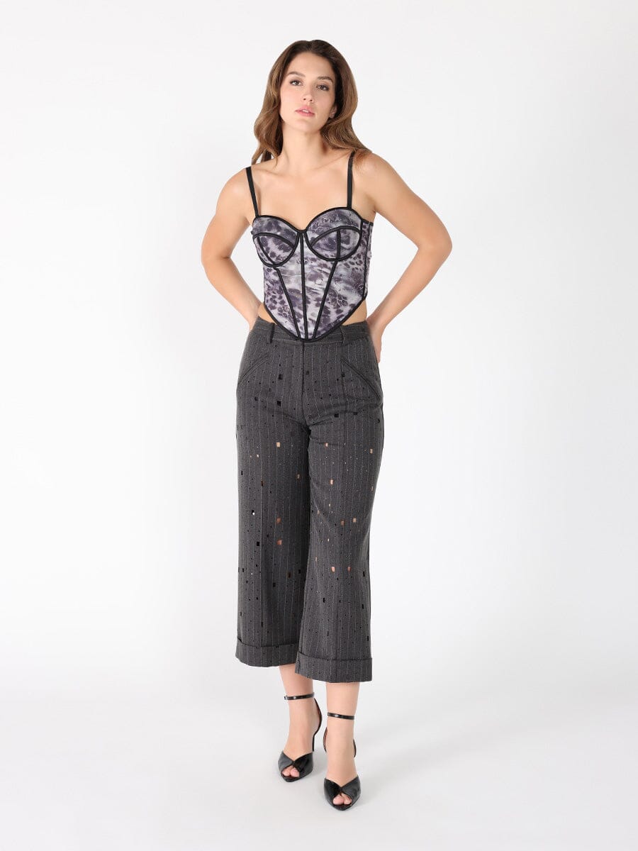 Sequin Work Strap Bustier - Demented Sisters