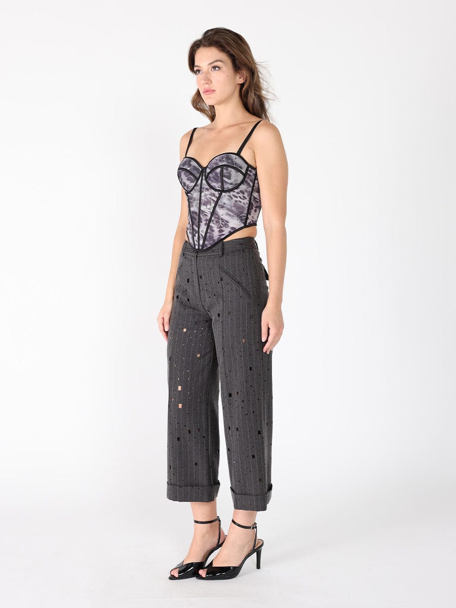 Sequin Work Strap Bustier - Demented Sisters