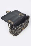 Sequins Flap Shoulder Bag - Demented Sisters