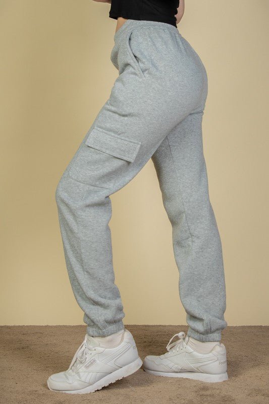 Side Pocket Drawstring Waist Sweatpants - Demented Sisters