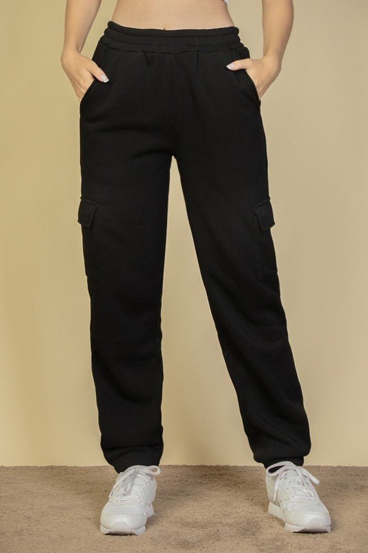 Side Pocket Drawstring Waist Sweatpants - Demented Sisters