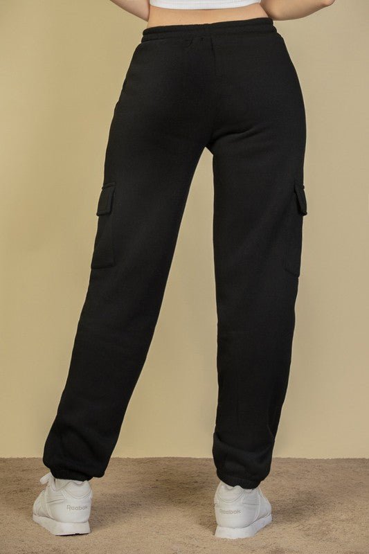 Side Pocket Drawstring Waist Sweatpants - Demented Sisters