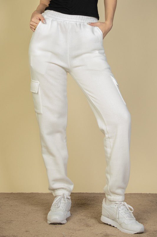 Side Pocket Drawstring Waist Sweatpants - Demented Sisters