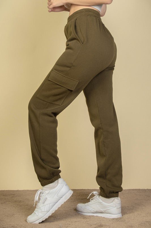 Side Pocket Drawstring Waist Sweatpants - Demented Sisters